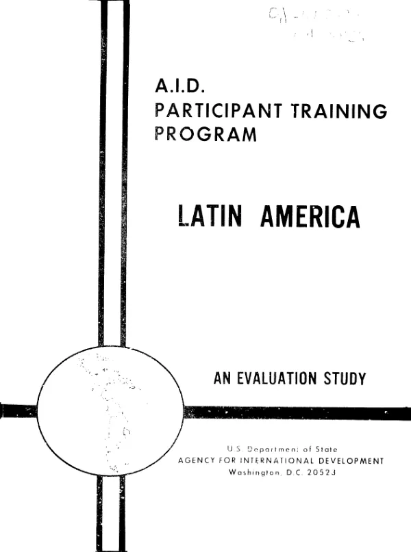 Regional report of an evaluation survey : participant training in Latin America