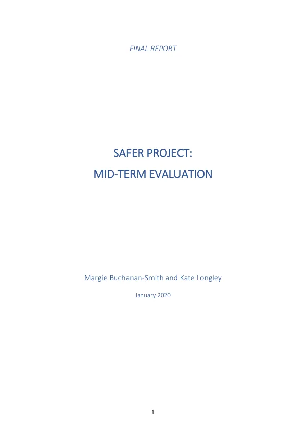 SAFER project : mid-term evaluation