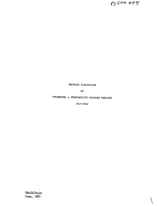 Regular evaluation of technical and feasibility studies project