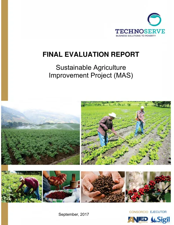 [USDA] Final evaluation report for FY 2012 food for progress sustainable agriculture improvement project (MAS) in Honduras