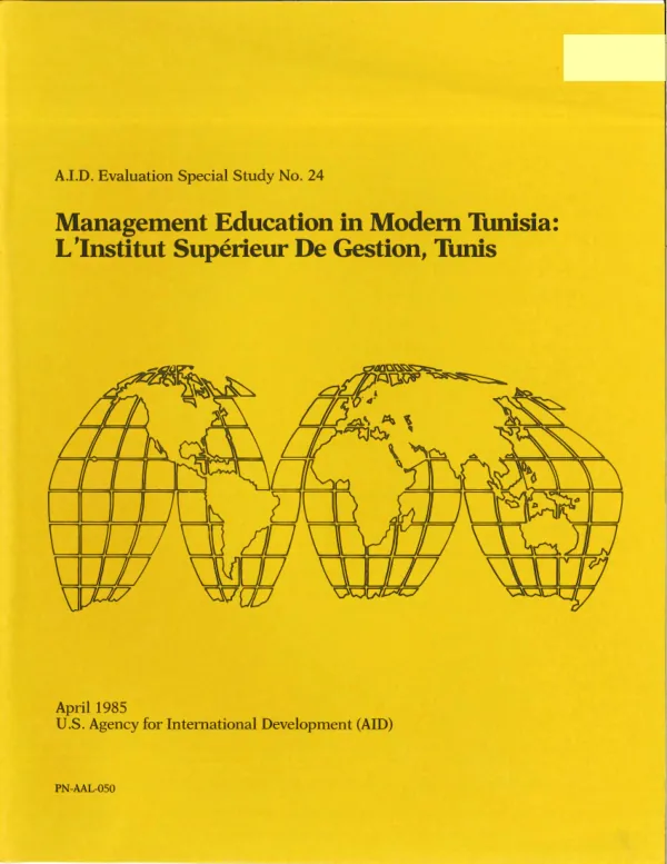 Management education in modern Tunisia : L'Institut Superieur de Gestion, Tunis