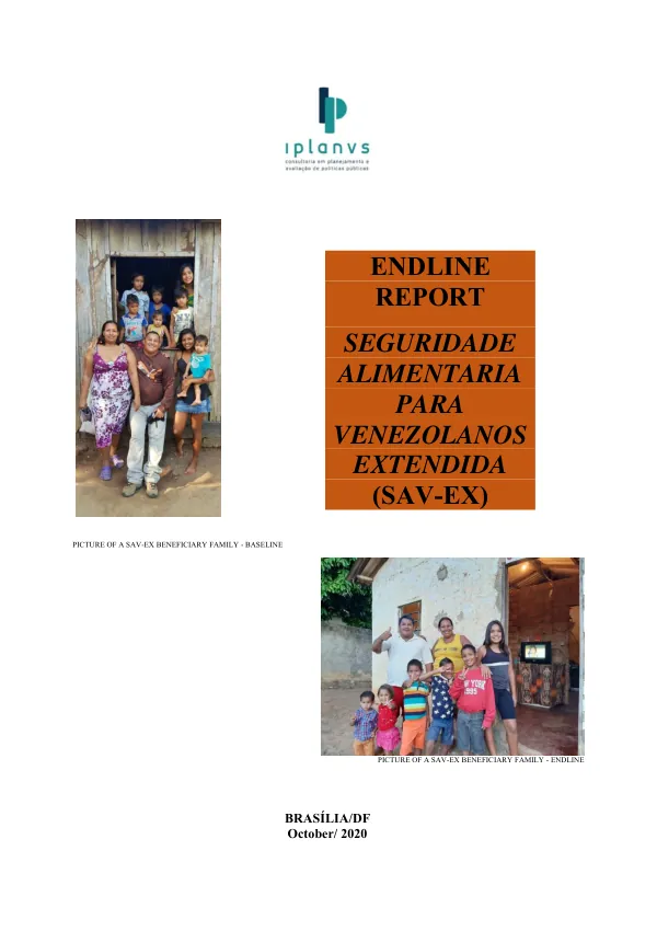 Endline report : seguridade alimentaria para venezolanos extendida (SAV-EX)