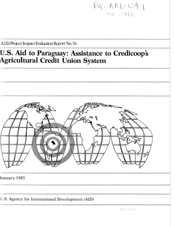 US aid to Paraguay : assistance to CREDICOOP's agricultural credit union system