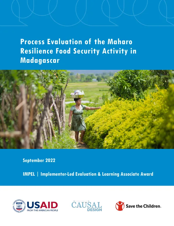Process evaluation of the Maharo resilience food security activity in Madagascar