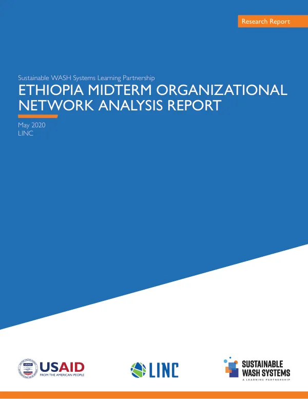 Sustainable WASH systems learning partnership : Ethiopia midterm organizational network analysis report