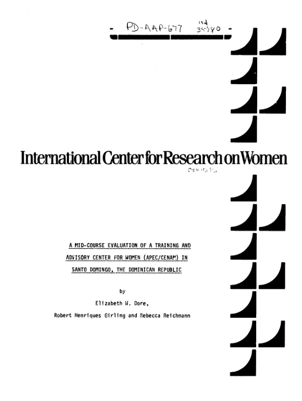Mid-course evaluation of a training and advisory center for women (APEC/CENAM) in Santo Domingo, the Dominican Republic