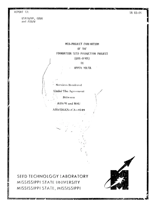 Mid-project evaluation of the foundation seed production project (6860245) in Upper Volta