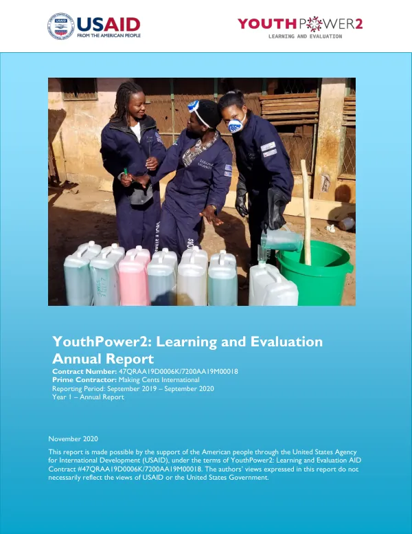 YouthPower2: Learning and Evaluation Annual Report