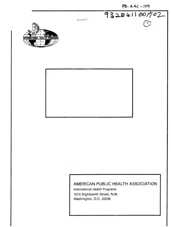 Evaluation of the retail contraceptive sales program : Ghana -- AID/PHA/C-1145