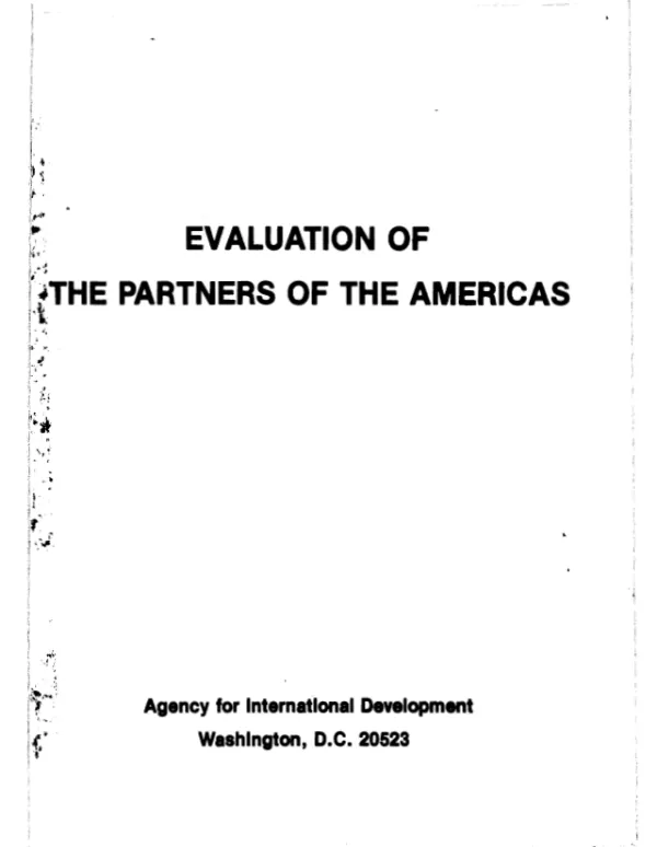 EVALUATION OF THE PARTNERS OF THE AMERICAS