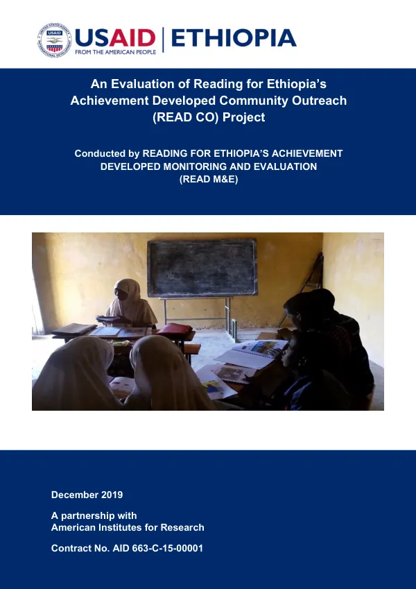 An evaluation of reading for Ethiopia’s achievement developed community outreach (READ CO) project