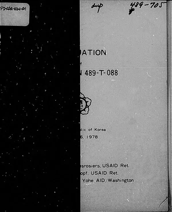 EVALUATION OF AID LOAN 489-T-088