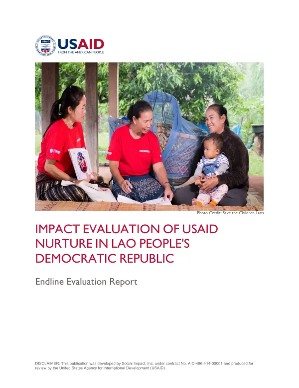 Impact evaluation of USAID Nurture in Lao People's Democratic Republic : endline evaluation report