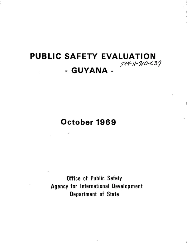 Public safety evaluation, Guyana