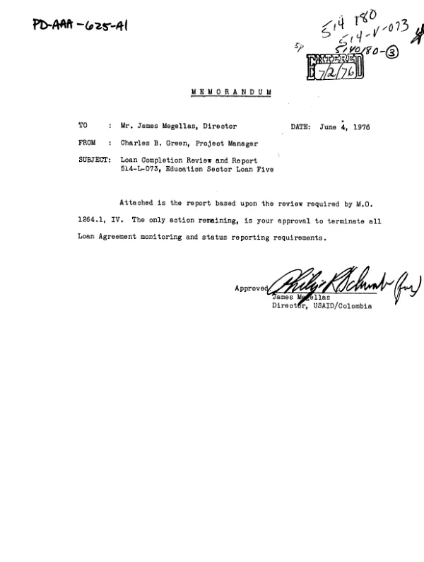 Loan completion review and report, 514-L-073, education sector loan five