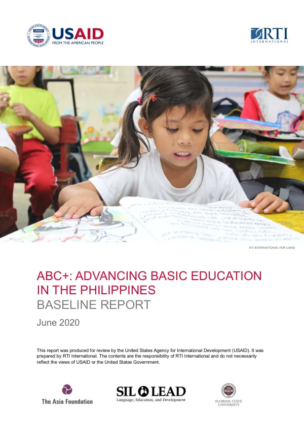 ABC+ : advancing basic education in the Philippines baseline report