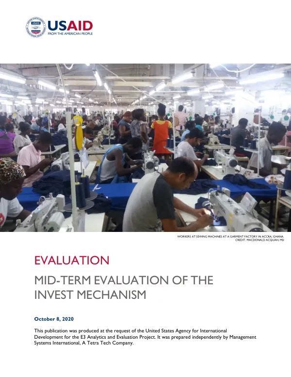 Mid-term evaluation of the INVEST mechanism
