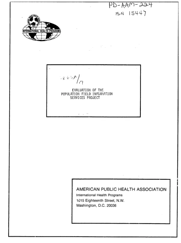 Evaluation of the population field information services project