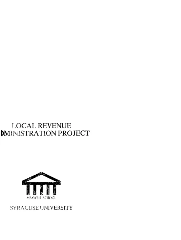 Evaluation of the real property tax administration project
