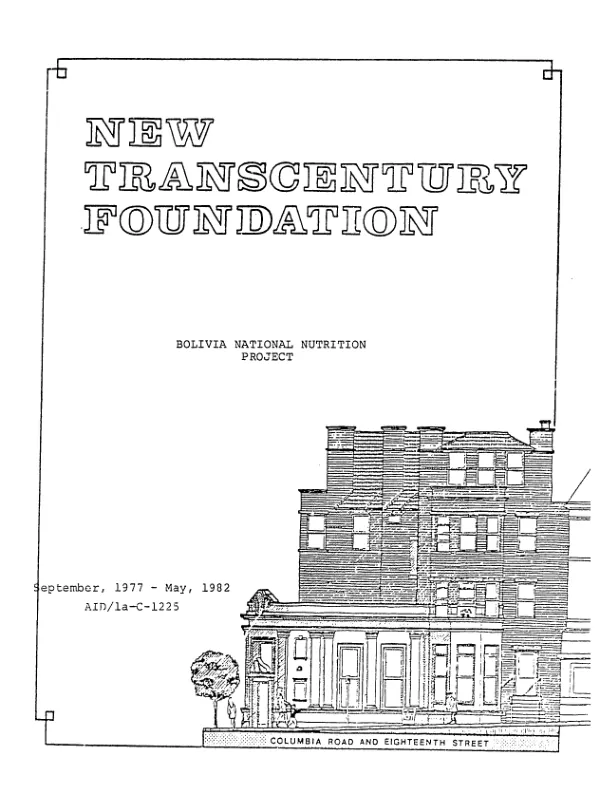 Bolivia national nutrition project
