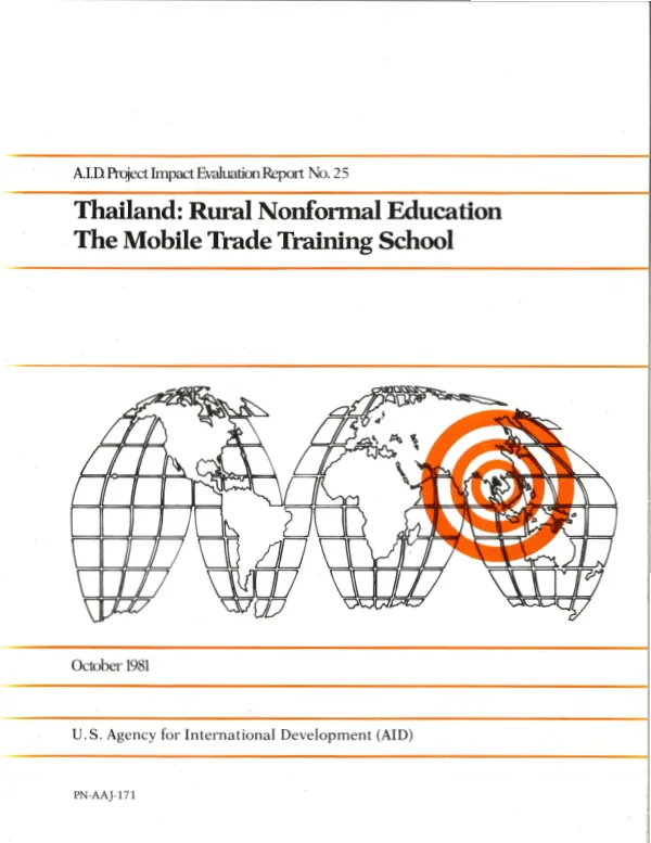 Thailand : rural nonformal education -- the mobile trade training school