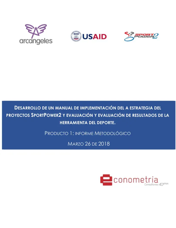 INFORME METODOLOGICO EVALUACIÓN DEL PROGRAMA SPORT POWER2