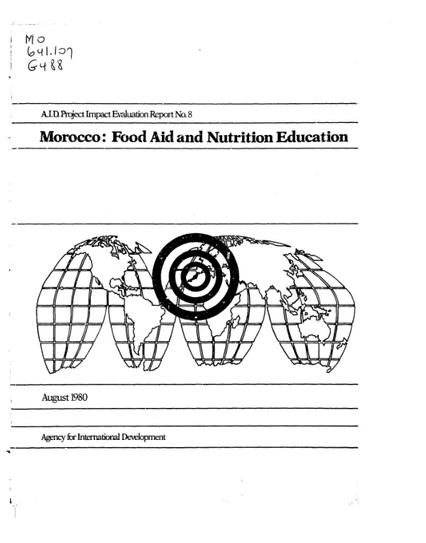 Morocco : food aid and nutrition education