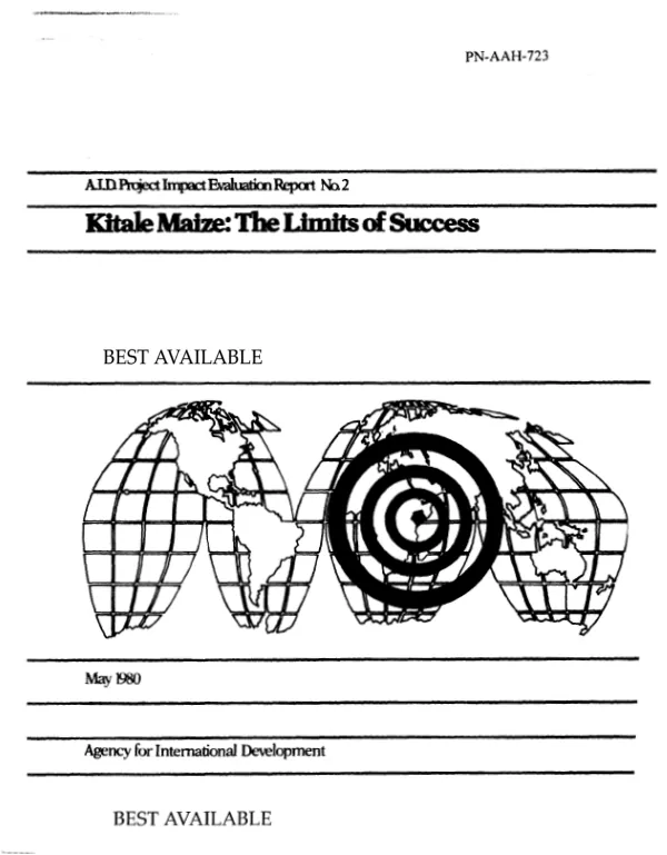Kitale maize : the limits of success