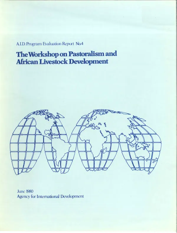 Workshop on pastoralism and African livestock development