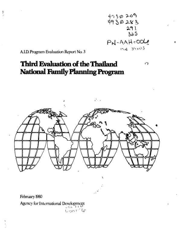 Third evaluation of the Thailand national family planning program