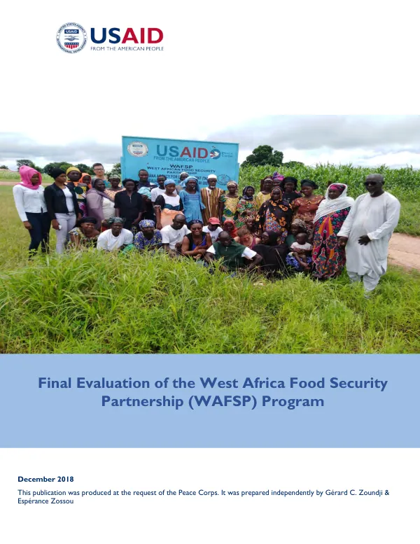 Final evaluation of the West Africa food security partnership (WAFSP) program