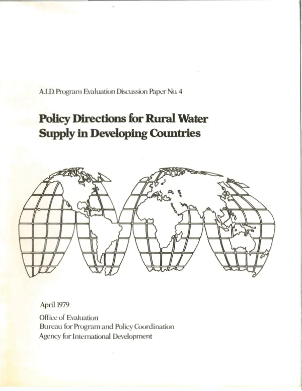 Policy directions for rural water supply in developing countries