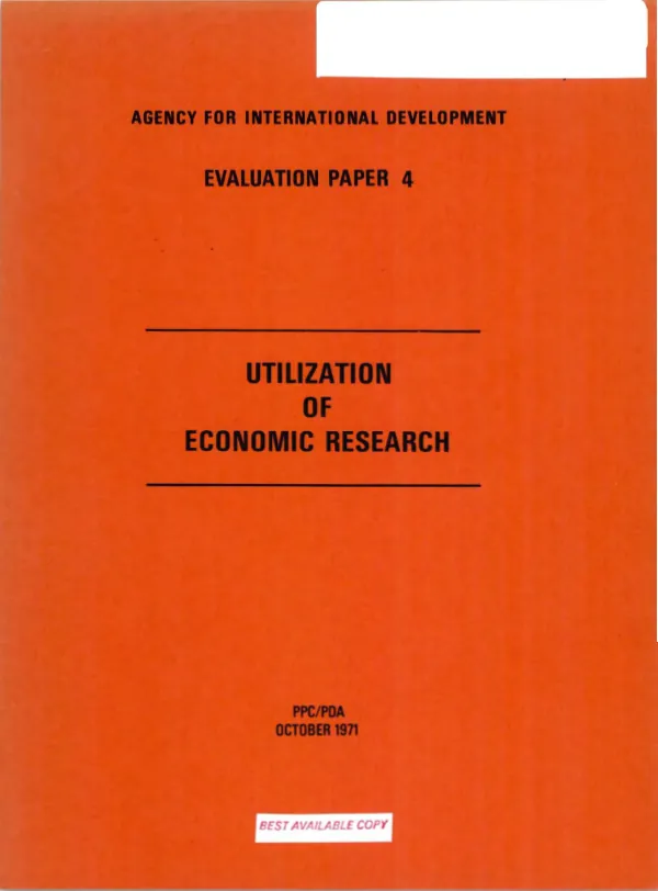Utilization of economic research