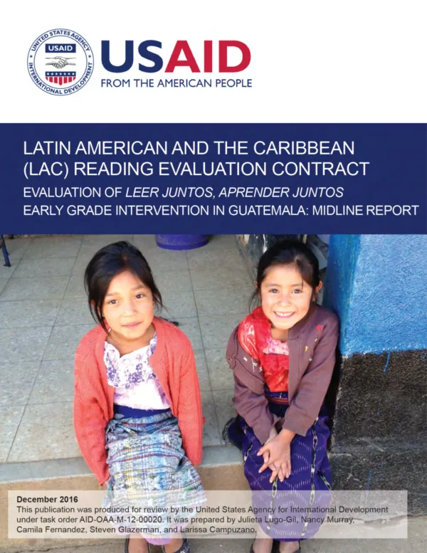 Evaluation of leer juntos, aprender juntos early grade intervention in Guatemala : midline report