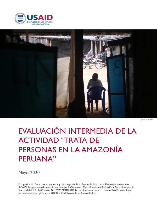 Evaluacion intermedia de la actividad “trata de personas en la Amazonía Peruana”