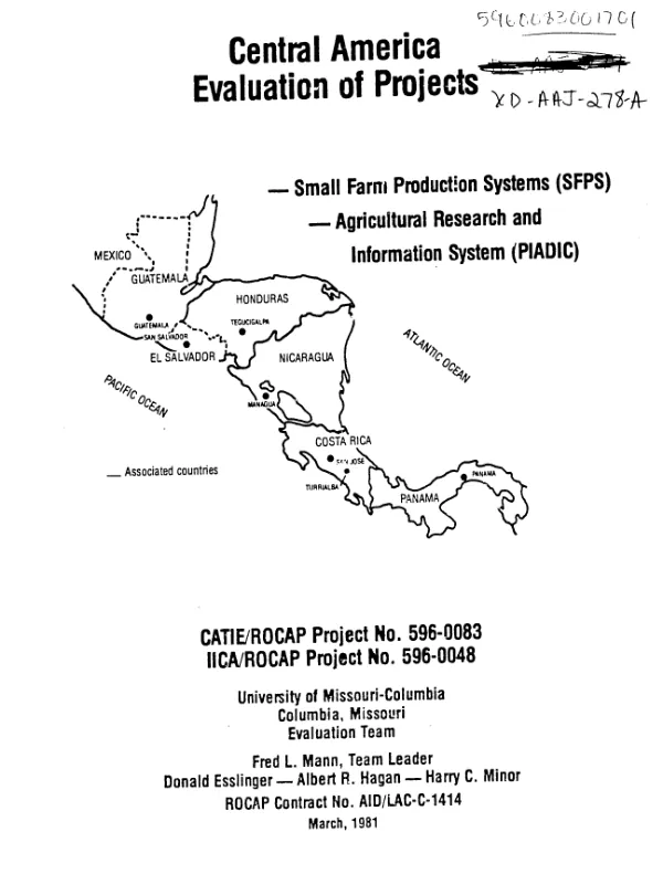 Central America evaluation of projects : small farm production systems and agricultural research and information systems