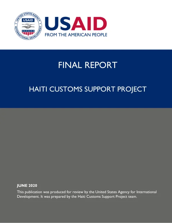 Haiti Customs Support Project Final Report