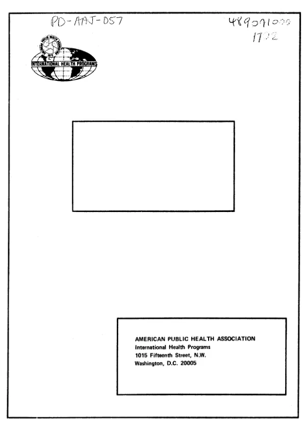 Framework for preparing the Korea Health Development Institute's final report on AID project 489-U-092