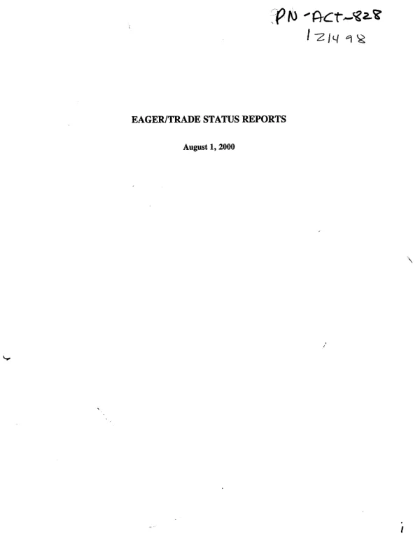 EAGER [equity & growth through economic research]/trade status report