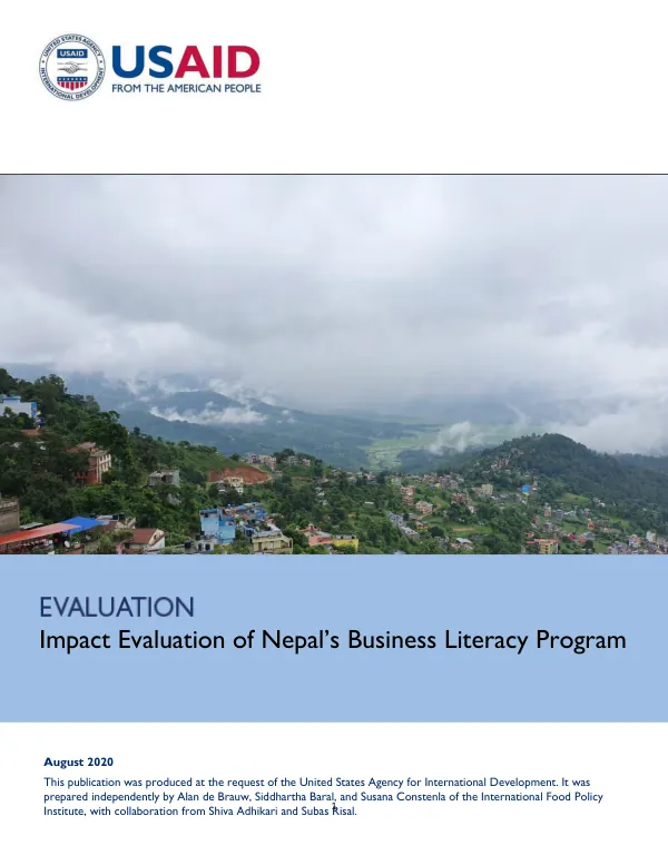 Impact evaluation of Nepal's business literacy program