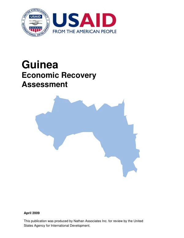 Guinea : economic recovery -- assessment