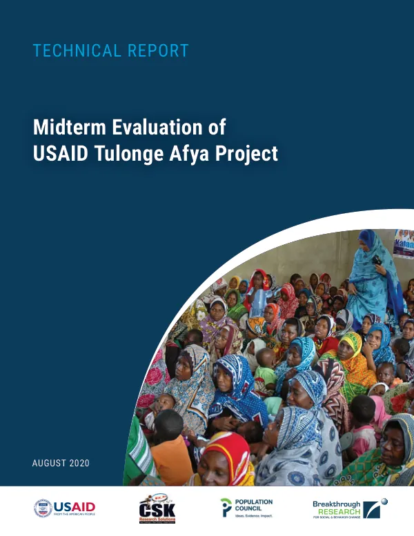 Technical report : midterm evaluation of USAID tulonge afya project