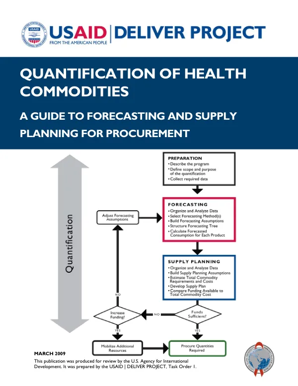 Quantification of health commodities : a guide to forecasting and supply planning for procurement
