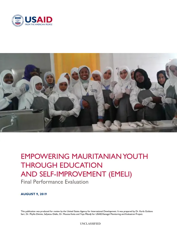 Empowering Mauritanian youth through education and self-improvement (EMELI) : final performance evaluation