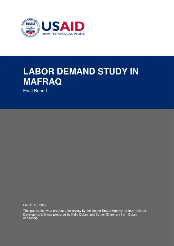 Labor demand study in Mafraq : final report