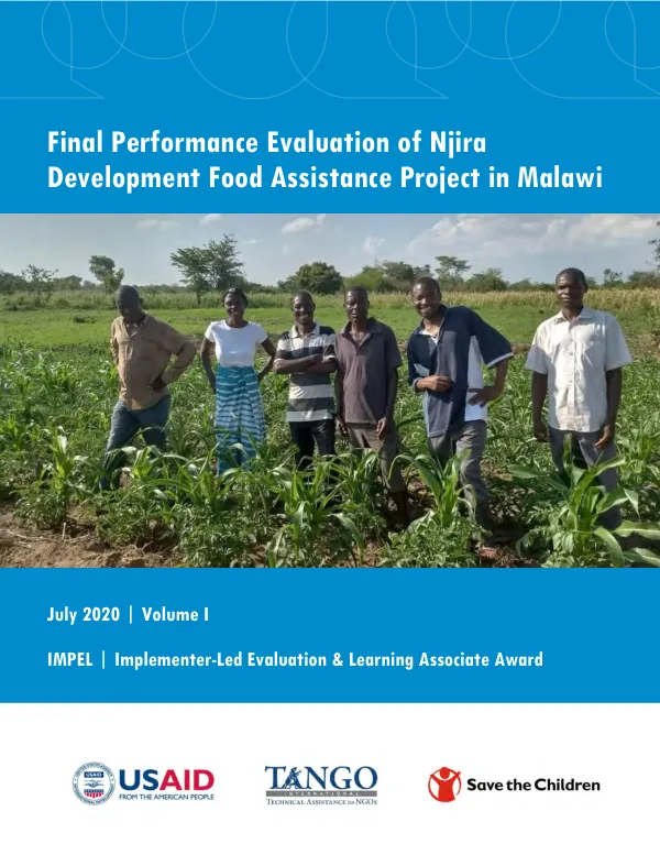 Final performance evaluation of njira development food assistance project in Malawi