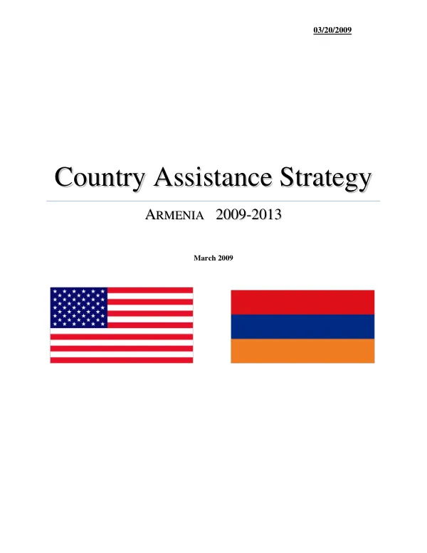 Country assistance strategy : Armenia 2009-2013