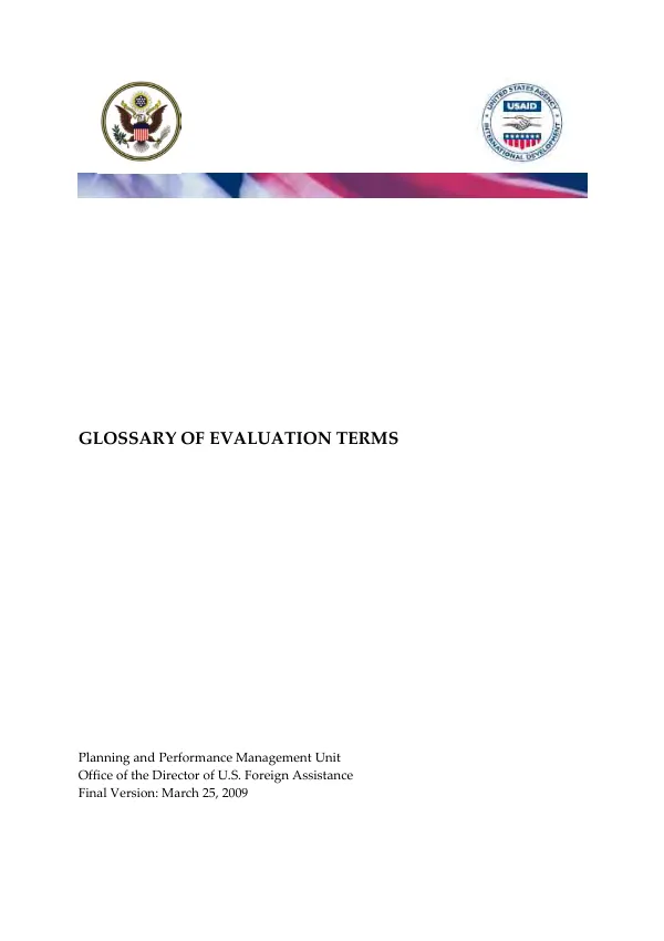 Glossary of evaluation terms