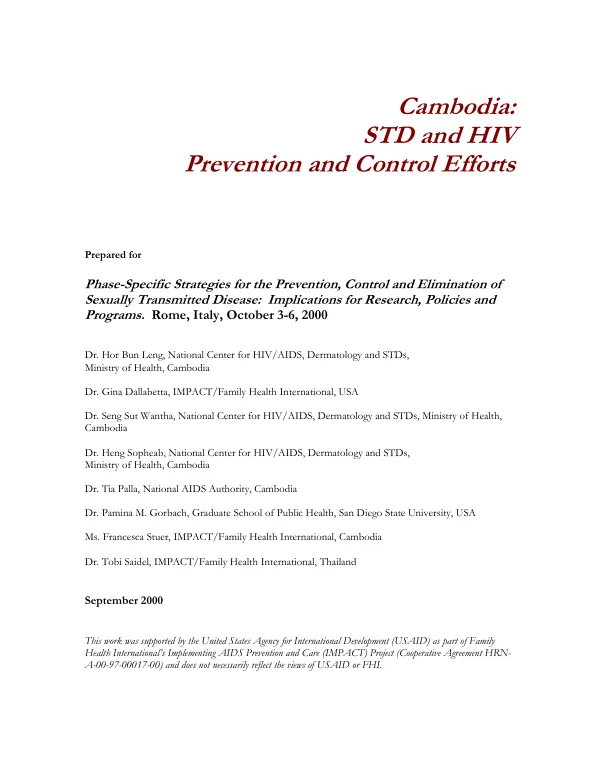Sustainability issues for PVO/NGO activities