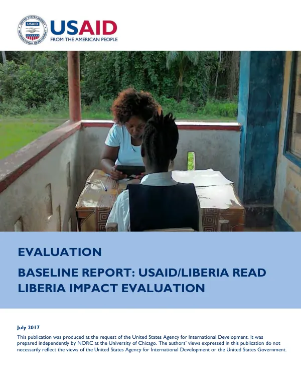 USAID/Liberia read Liberia impact evaluation : baseline report